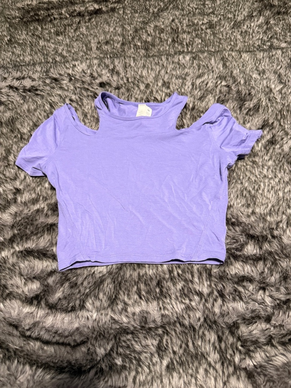 lululemon athletica Lavender Cold-Shoulder Crop Top